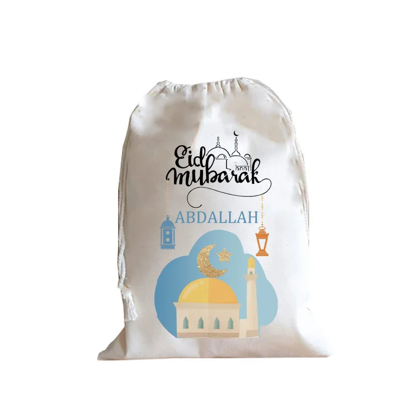 Personalised Ramadan Eid Gift Sack | Moon Mosque Muslim Bag