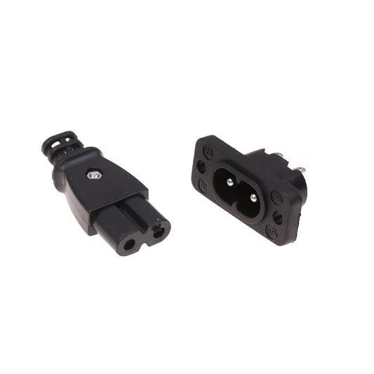 C8 Male Socket C7 Female Plug Embedded AC Connector 250V 35×15mm Embedded Power Connector Peaceful Pleasures Health and Wellness