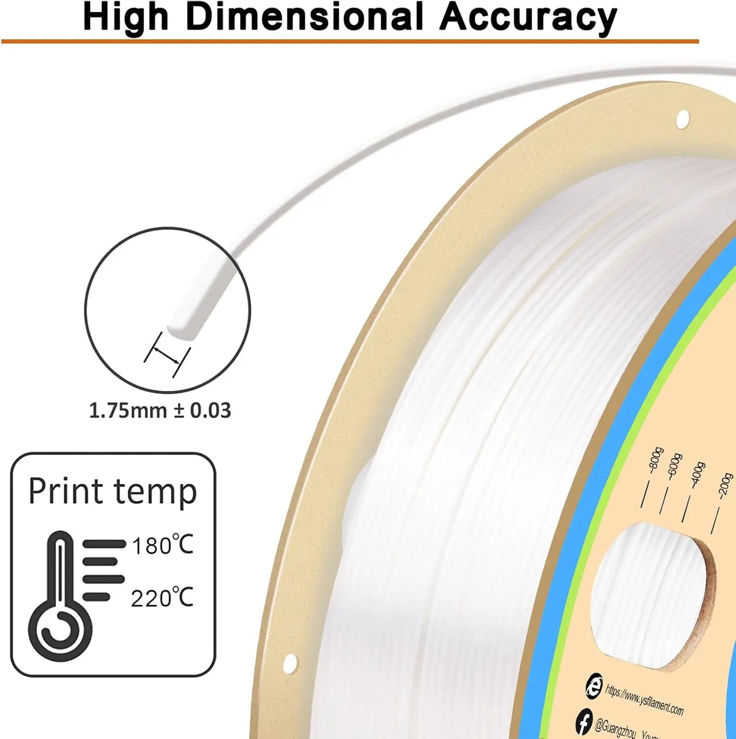 Silk PLA Filament 1.75mm 250g – Glossy 3D Printer Spool