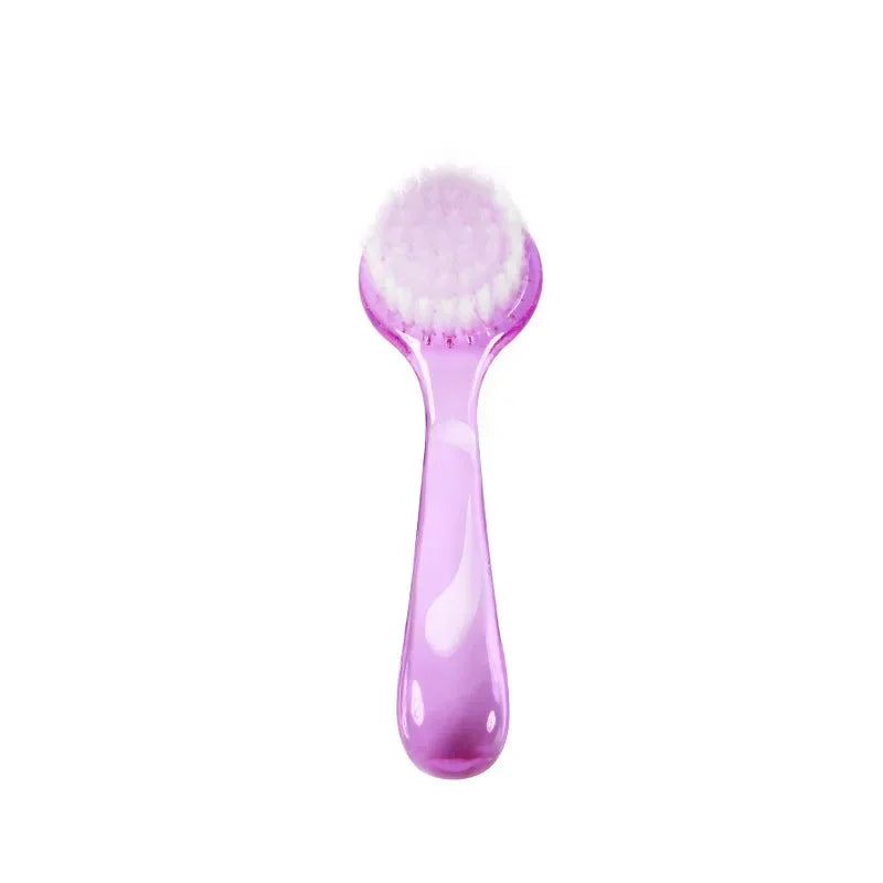 1PC Round Head Nail Care Makeup Brush, Gentle, with Plastic Handle, Nail Art Gel Powder Dust Clean Remover Peaceful Pleasures Health and Wellness China Mainland PURPLE