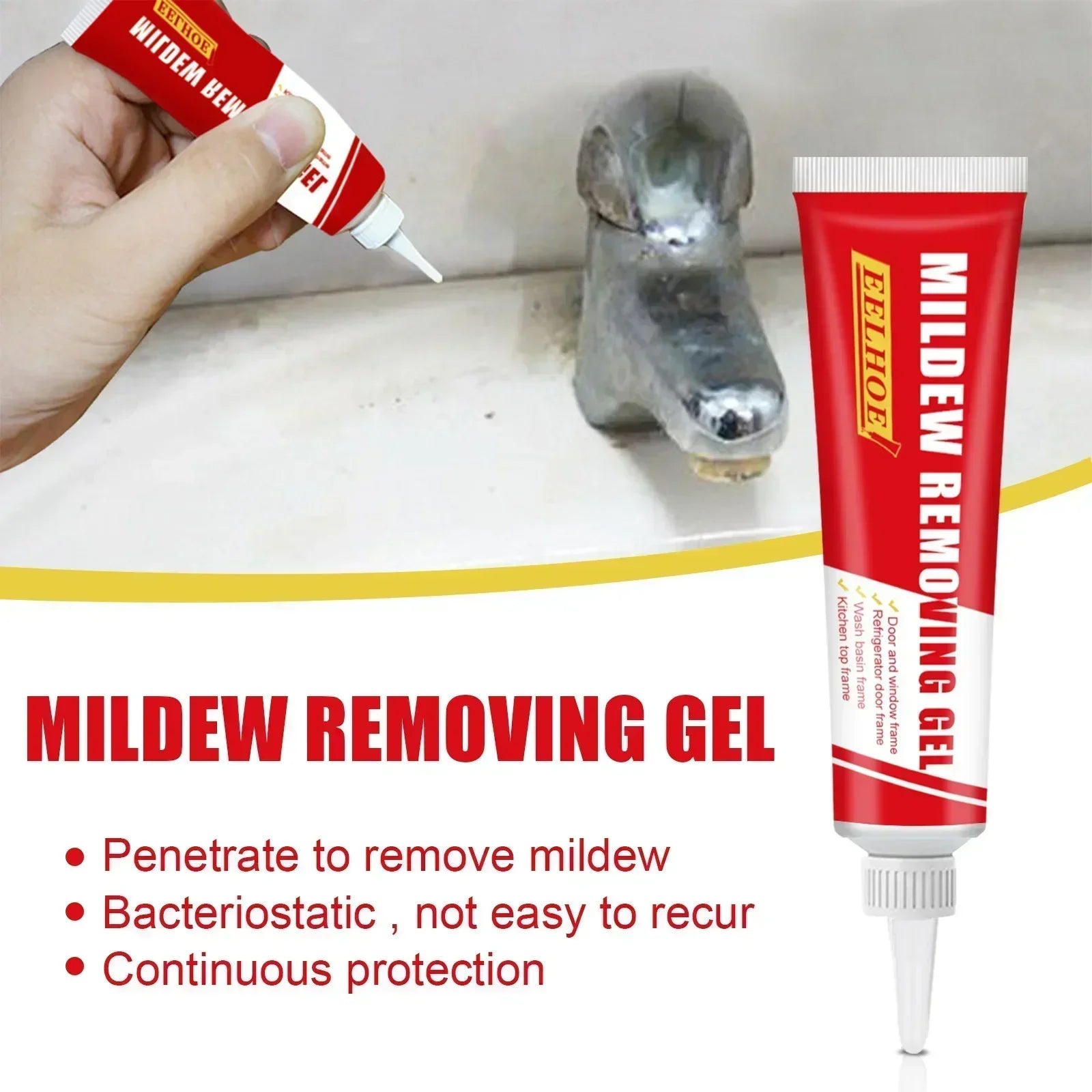 20g Wall Mold Mildews Remover Cleaner Gel Pool Tile Spot Mold Remover for Washing Machine Bathroom Kitchen Mildews Gel Peaceful Pleasures Health and Wellness