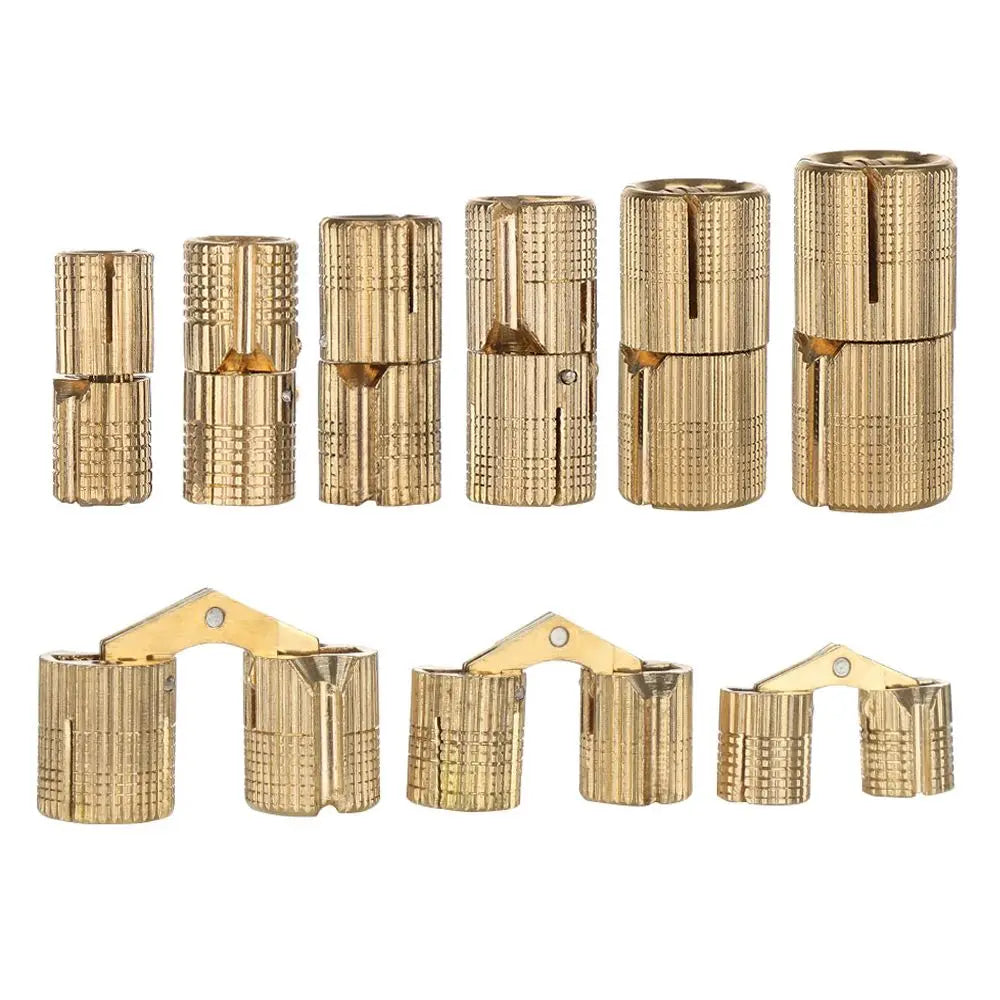 Invisible Cylindrical Brass Hinge | Concealed Cabinet Door Hinge