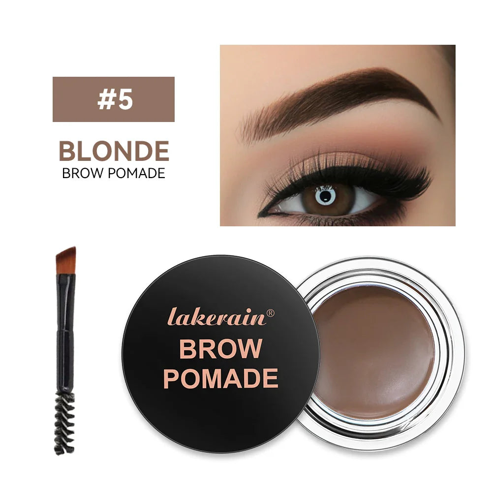 Lakerain Brow Pomade & Dual Brush – Waterproof & Long-Lasting Eyebrow Pomade Oasis Select 5Add a brush
