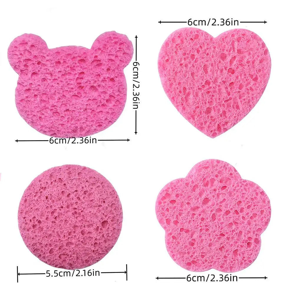 5-Pack Compressed Facial Sponges – Natural Wood Pulp Cotton Facial Cleansing Sponge Peaceful Pleasures Health and Wellness