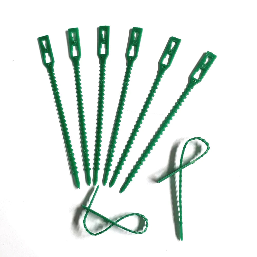 Green Plant Cable Ties – Reusable Garden Fasteners | 100 Pcs Peaceful Pleasures Health and Wellness