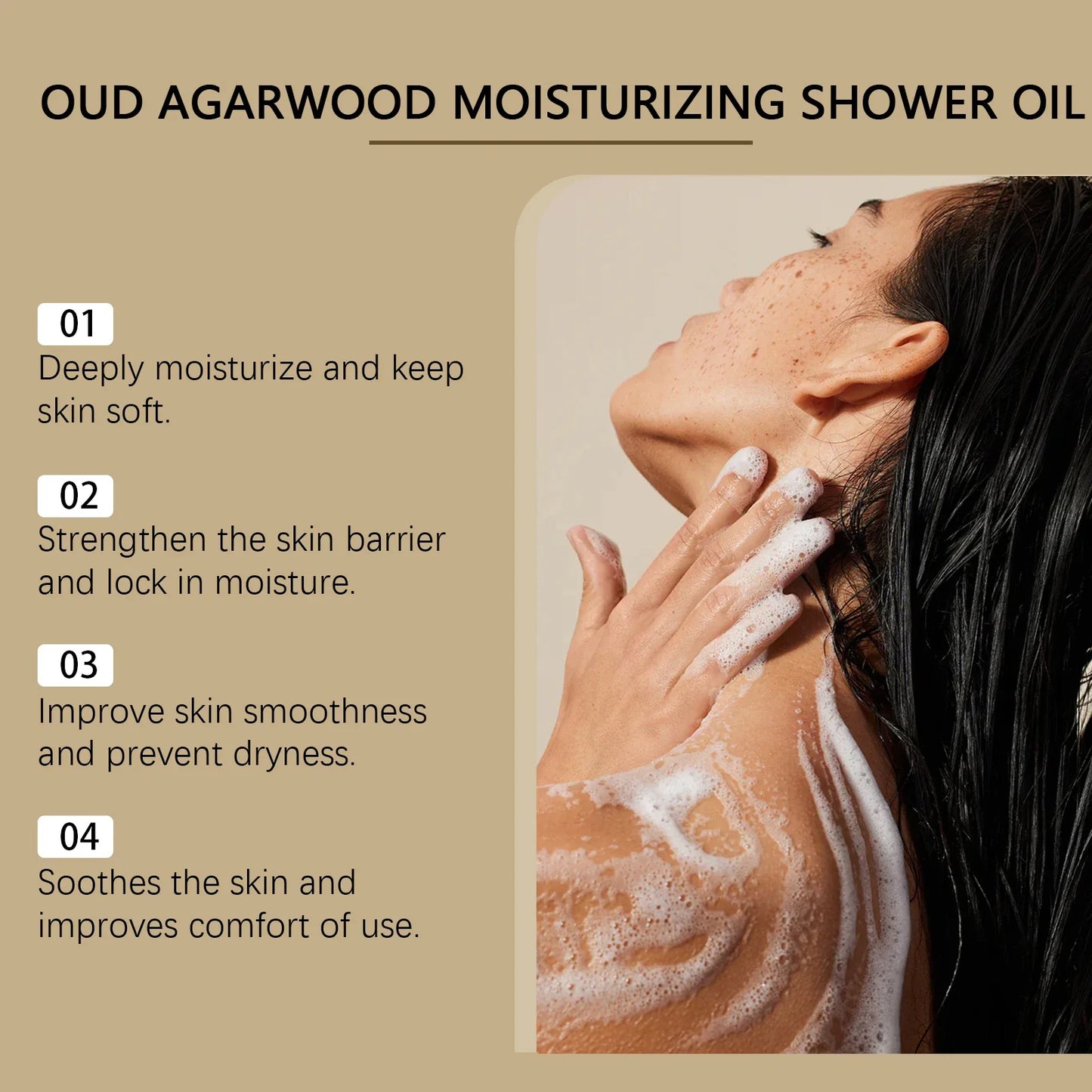 OceAura Exfoliating Body Shower Oil – Ebony Fragrance 100ml