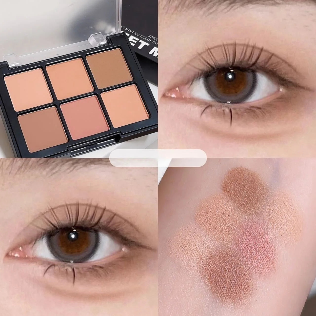 SWEETMINTSix-color eyeshadow palette, versatile for daily use, low saturation, multifunctional comprehensive palette701 # Peaceful Pleasures Health and Wellness Six color eye shadow