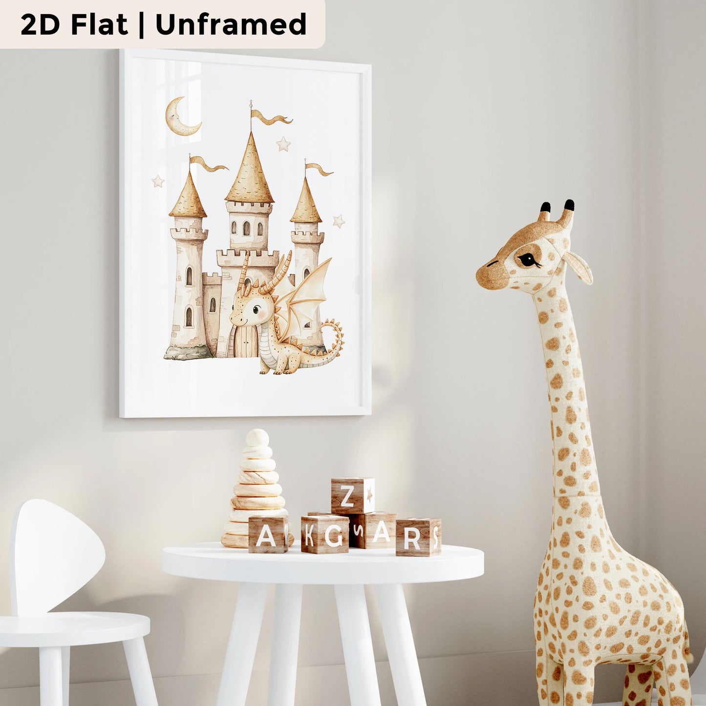 3-Piece Yellow Princess Canvas Wall Art | Kids Room Décor