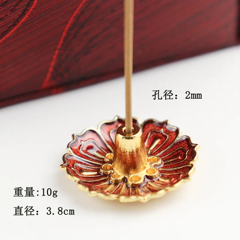 Metal Lotus Buddha Incense Burner & Stick Holder | Zen Censer