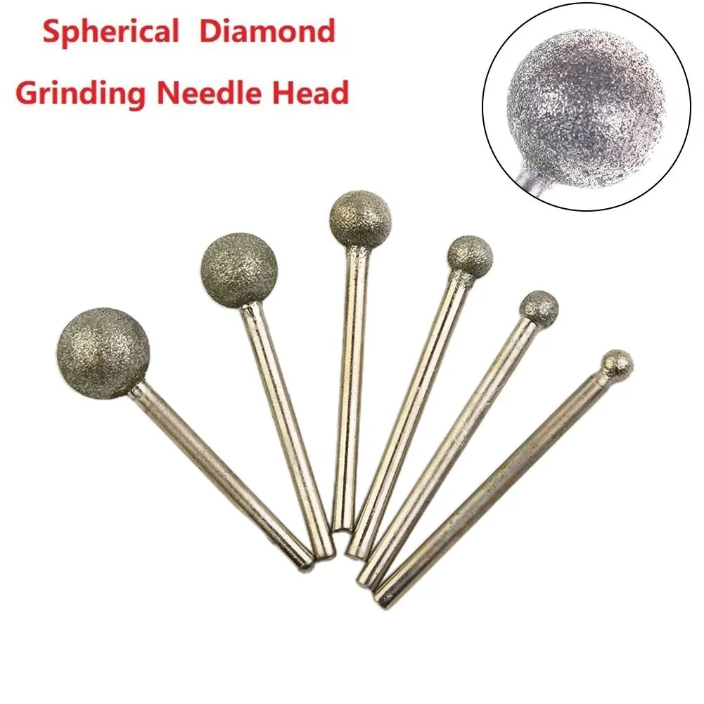 6-Piece Round Ball Burr Set 4–12mm | Abrasive Mounted Points
