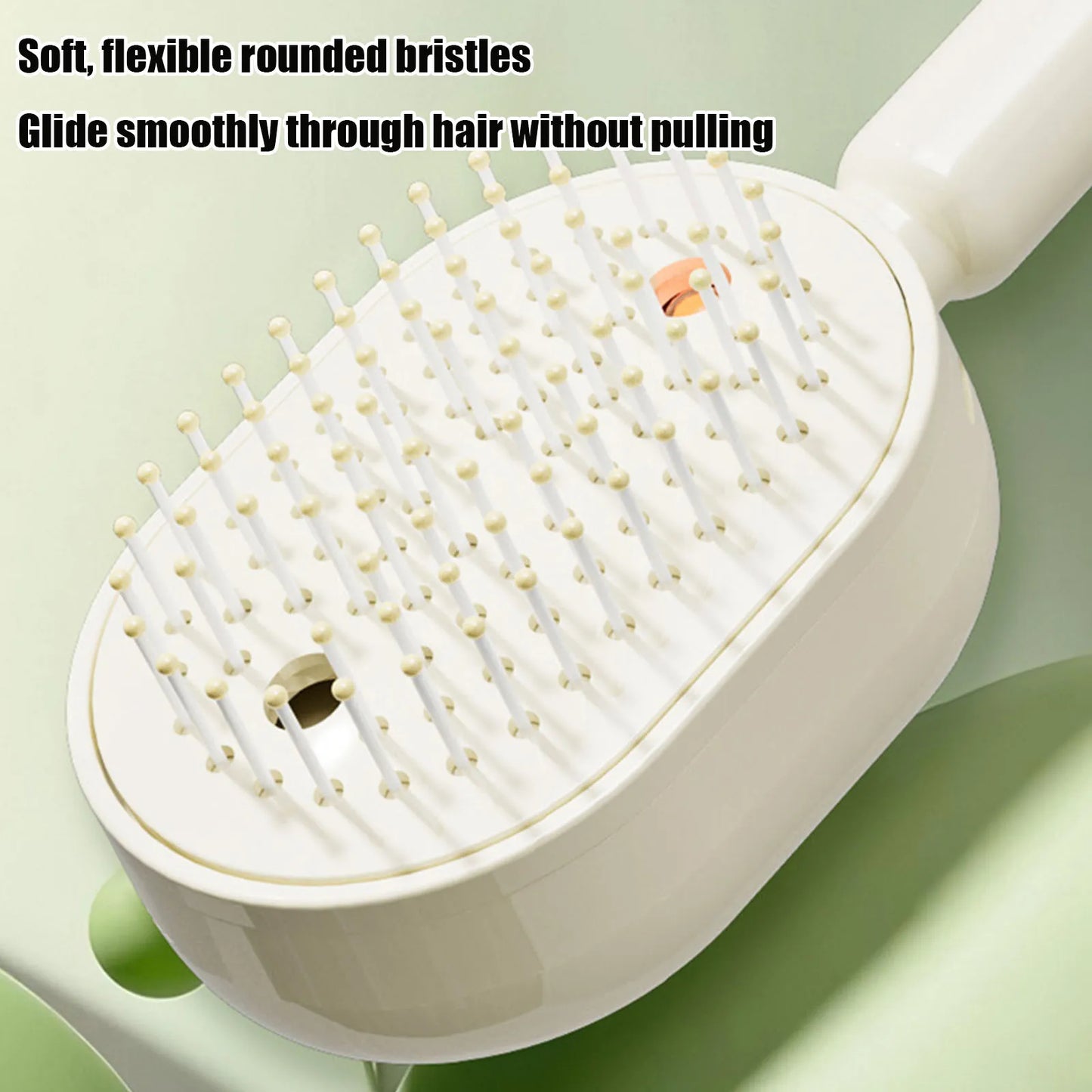 Electric Steam Brush with Water Spray Wet Electrics Hairbrush USB-C Charging for Detangling Smoothing Styling & Frizz Control Peaceful Pleasures Health and Wellness