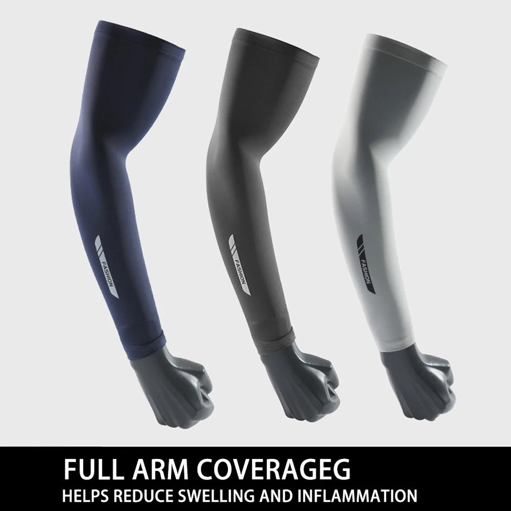 Sunscreen Ice Sleeves for Men - UV Protection Arm Covers Peaceful Pleasures Health and Wellness