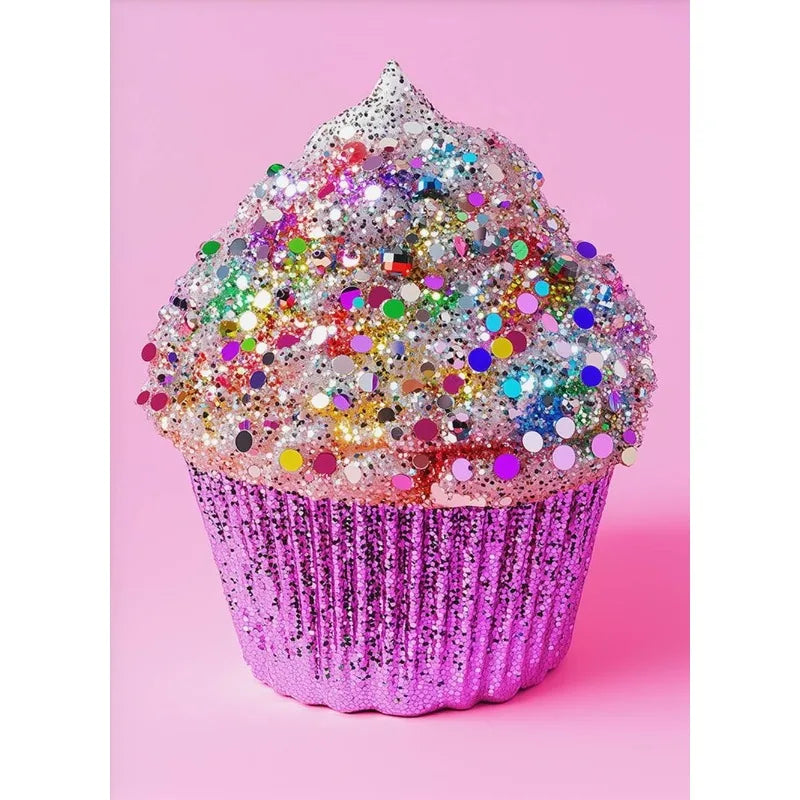Sparkling Pink Dessert Glittercore Canvas Wall Art | Kitchen Print