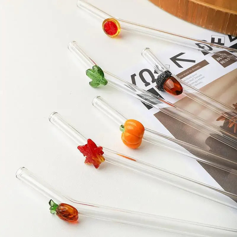 Reusable Glass Drinking Straw with Brush | BPA-Free Eco Gift