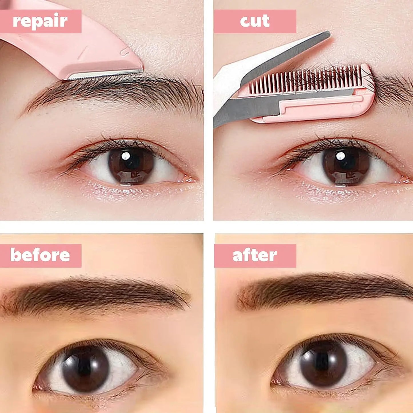 Professional Eyebrow Trimmer Razor with Comb for Women
