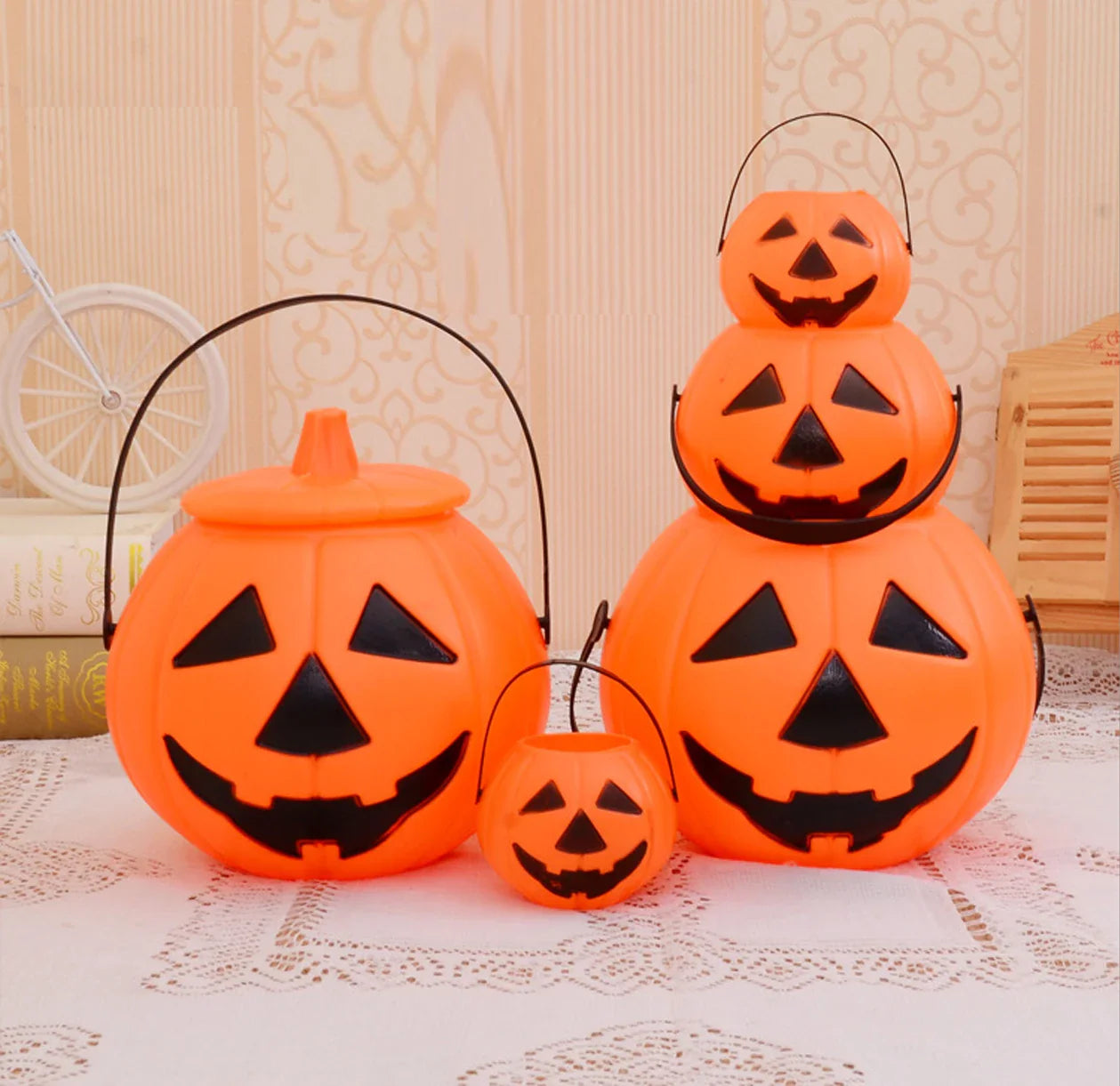 Halloween Pumpkin Candy Bucket | Trick-or-Treat Bag