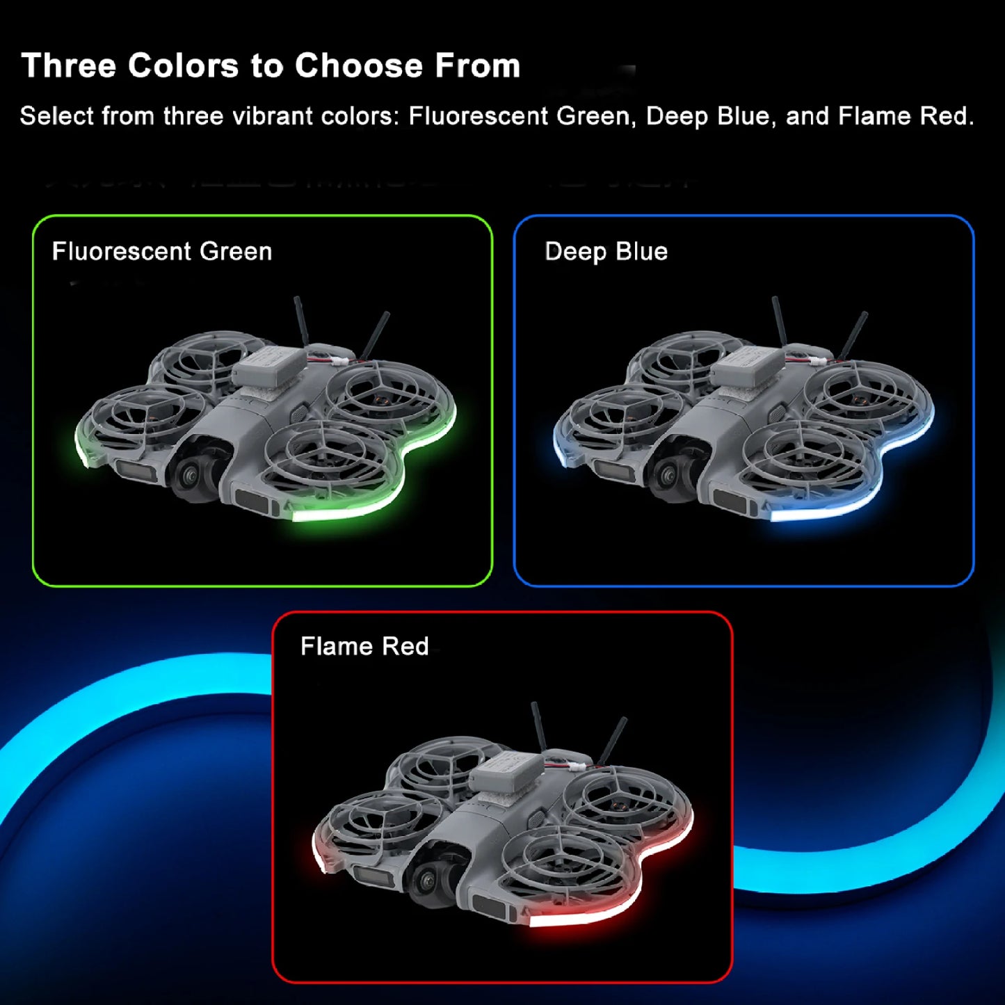LED Night Flight 3-Level Brightness Adjustable For DJI Neo2 Light Strip Waterproof Lamp Belt For DJI Neo2 Drones Accessories Peaceful Pleasures Health and Wellness