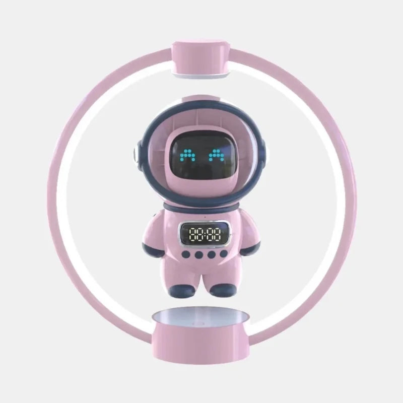 Magnetic Levitation Astronaut Alarm Clock | LED Desk Nightlight