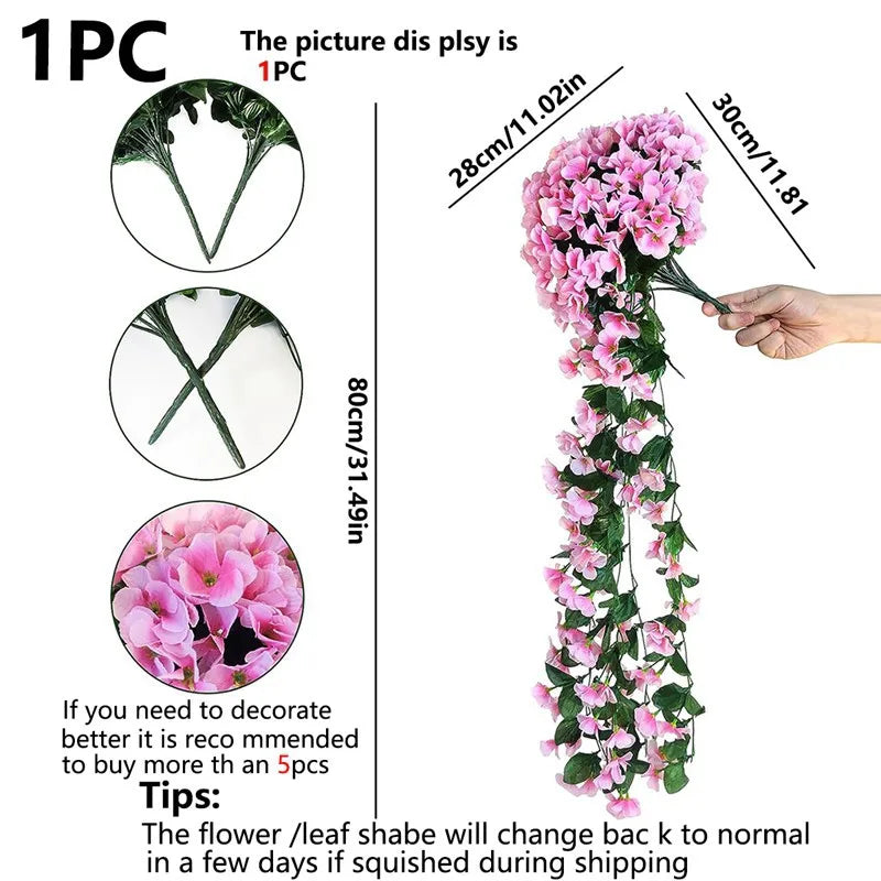 Artificial Silk Rose Vine Garland – Wedding & Home Décor
