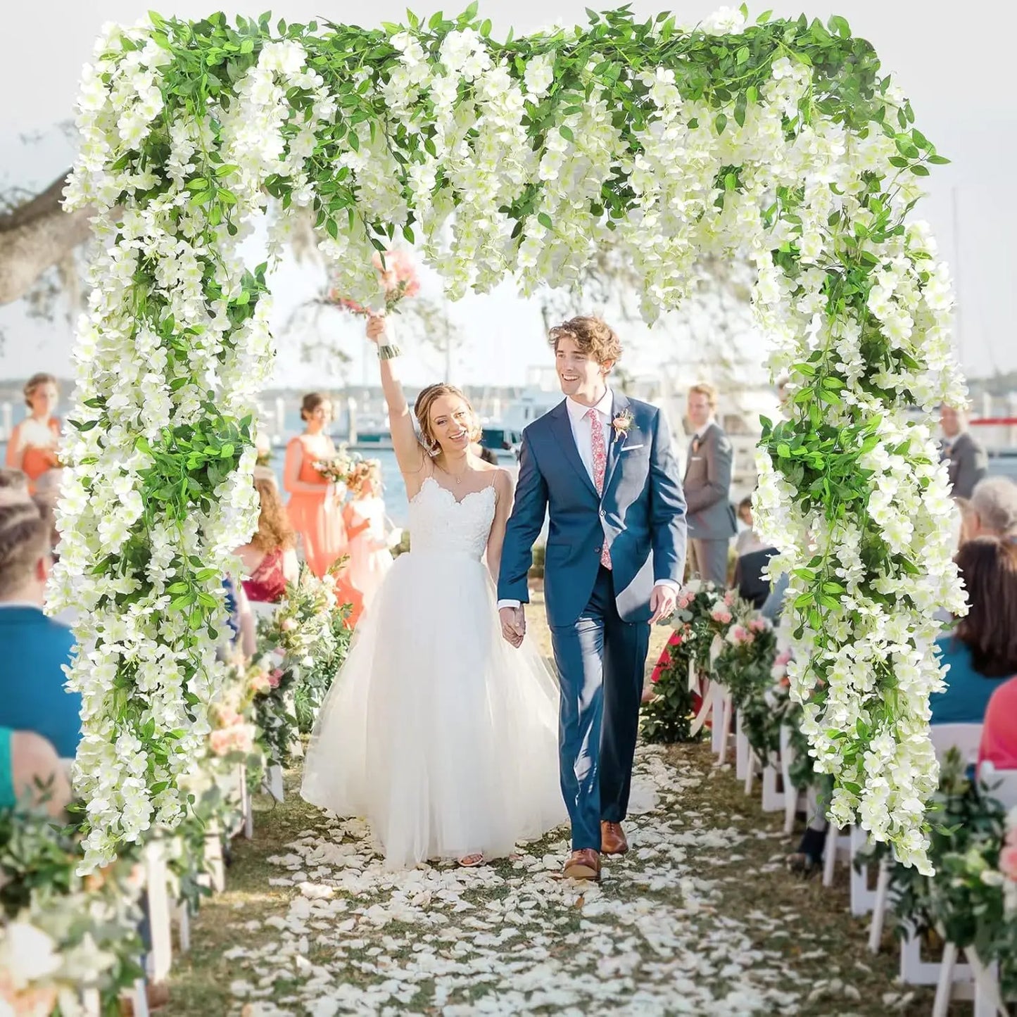 1.8M Silk Wisteria Flower Vine Garland | Wedding & Home Decor