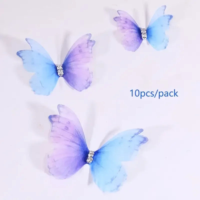 10pcs Elegant 3D Butterfly Hair Decorations – DIY Headwear & Craft Embellishments Hair Accessory Peaceful Pleasures Health and Wellness blue China Mainland A pack of 10 pieces