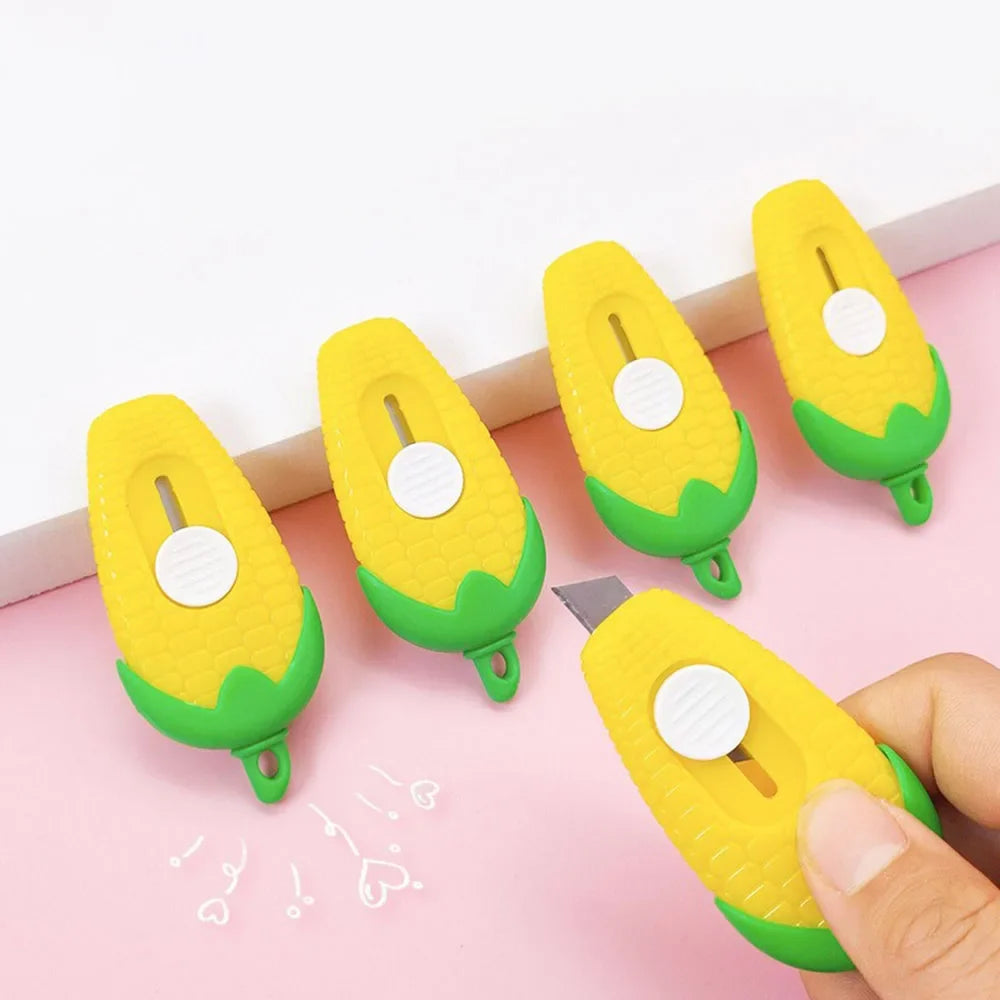 Kawaii Corn Mini Letter Opener & Box Cutter | Cute Stationery