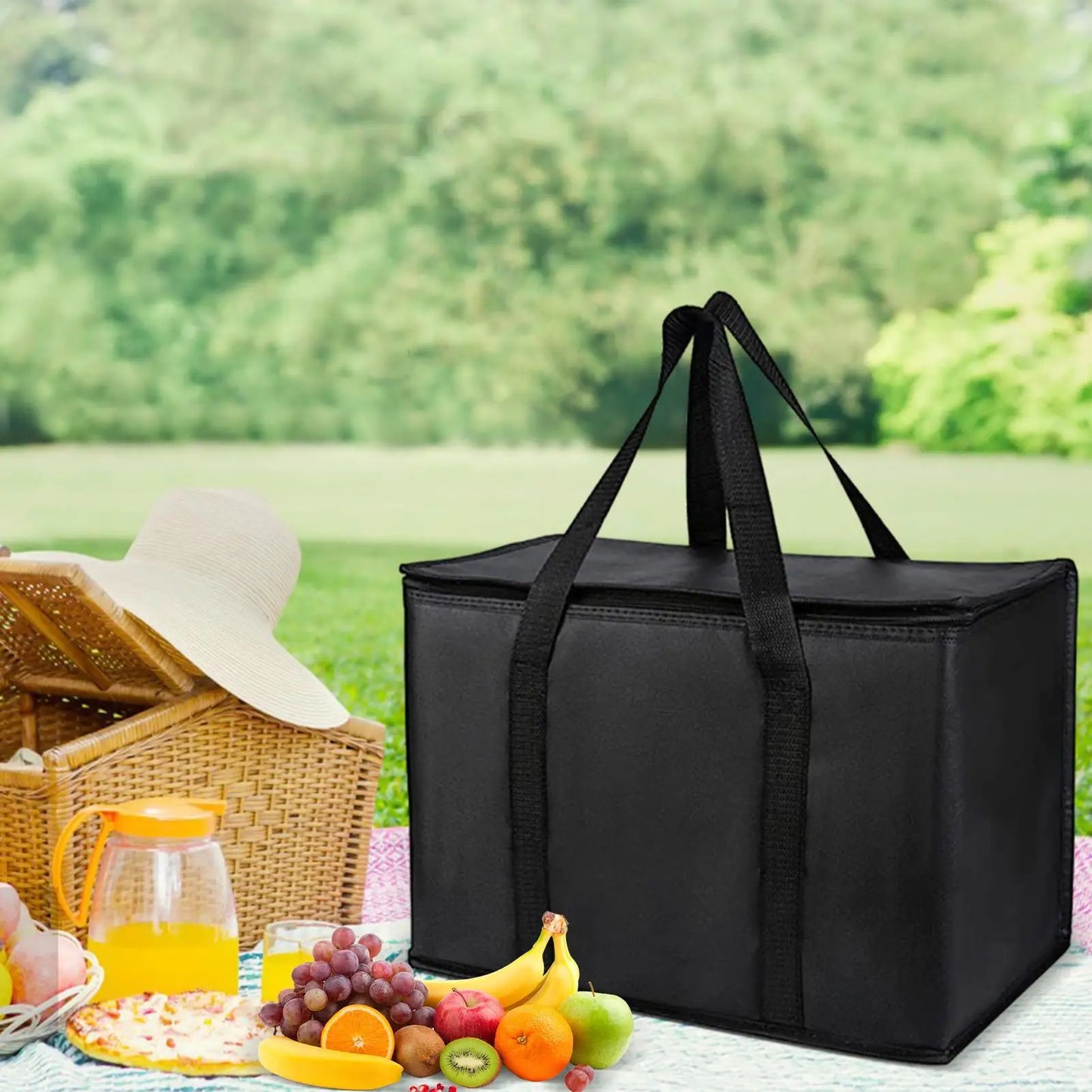 Thermal Insulation Bag Portable Picnic Thermal Bag For Food Delivery Insulated Cooler Bag Foldable Reusable Grocery Bag 65-70L Peaceful Pleasures Health and Wellness