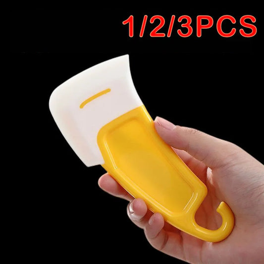 1/2/3Pcs Kitchen Scraper Oil Stain Cleaning Silicone Spatula Cake Baking Pastry Gadgets Dirty Pan Pot Dishes Cleaner Tools Peaceful Pleasures Health and Wellness