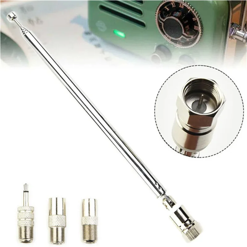 Telescopic DAB FM Radio Aerial Adapter F-Male Connector AV Receiver Mini System Antenna Accessory Peaceful Pleasures Health and Wellness