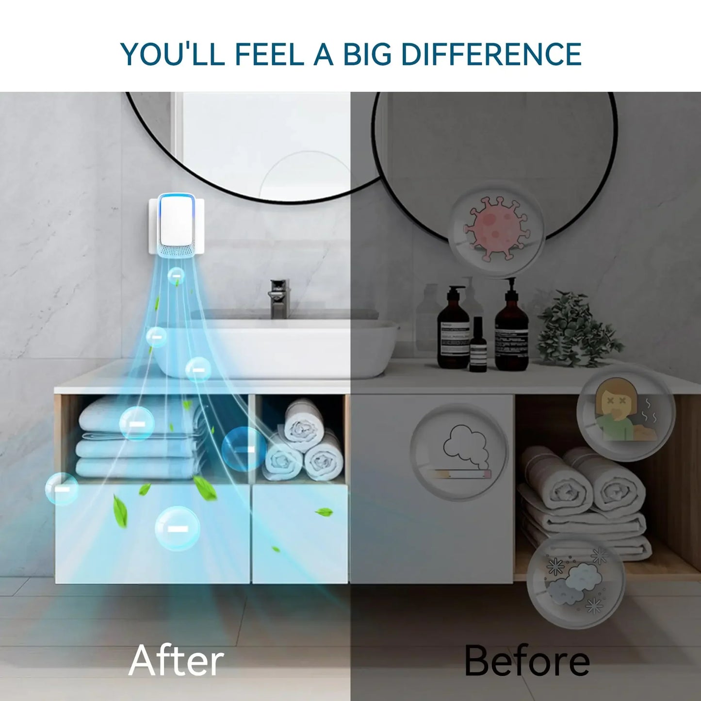 URGGU Mini Plug-In Negative Ion Air Purifier – Quiet Ionizer