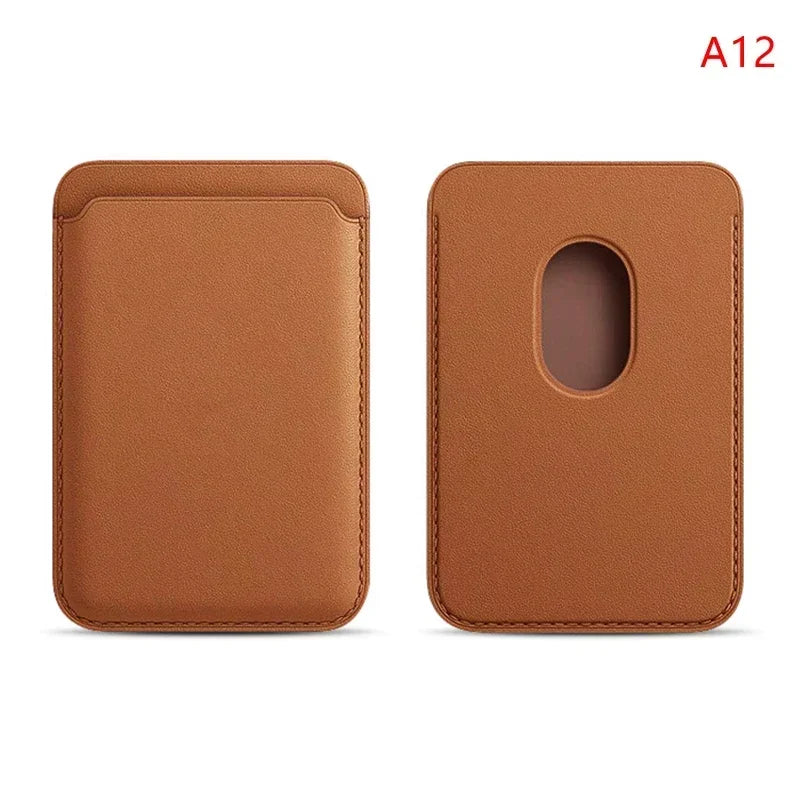 2026 Top Selling！Phone Accessories Magnetic Wallet Holder Leather Case For iPhone13/12/14/15/16/17 Pro Max Phone Card Holder Peaceful Pleasures Health and Wellness 131-Brown
