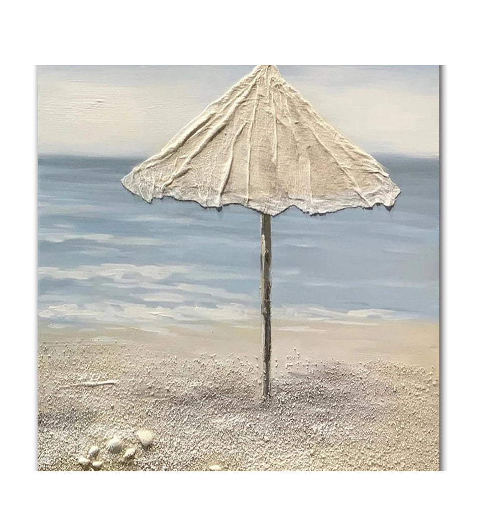 Coastal Beach Watercolor Canvas Wall Art | Frameless Poster Print Canvas Wall Art Peaceful Pleasures Health and Wellness 61735-01 50x70cm Unframed
