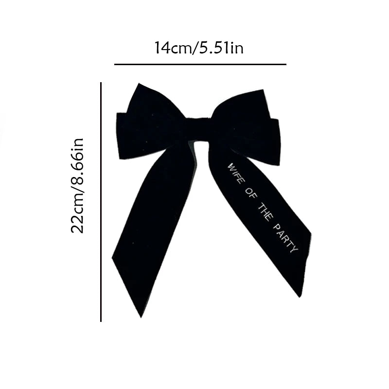 5-Piece Wife of the Party Hair Bow Set | Bridal Bachelorette