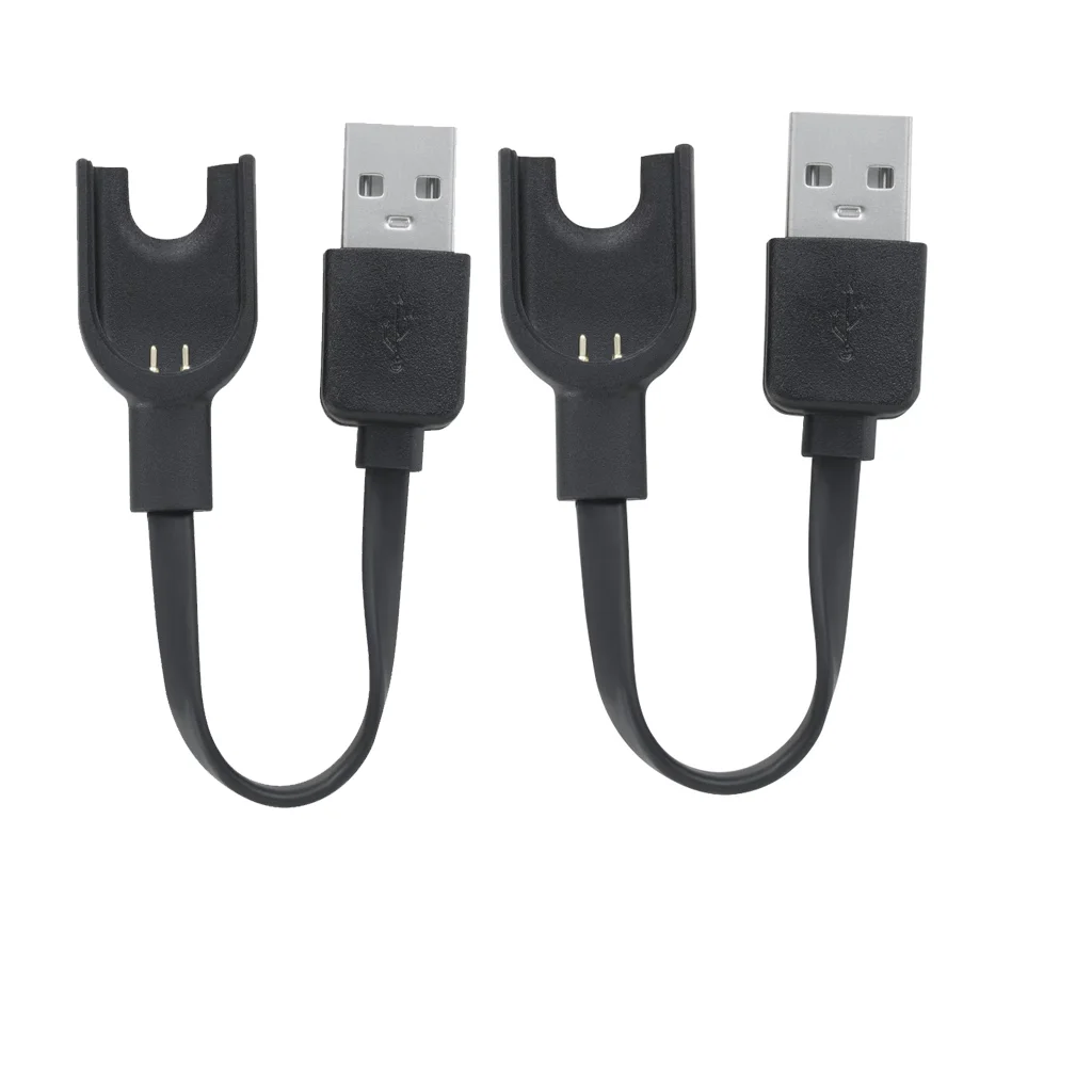 2 Pack for Mi Band 3 USB Smart Watch Charger Replacement Charger Cable Peaceful Pleasures Health and Wellness black
