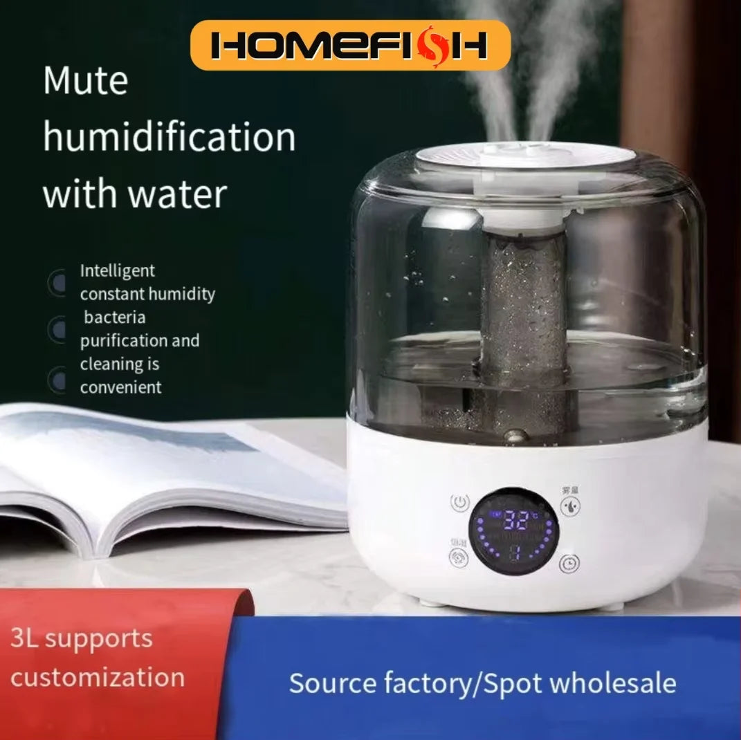HOMEFISH 3L Silent Humidifier & Aroma Diffuser with Remote