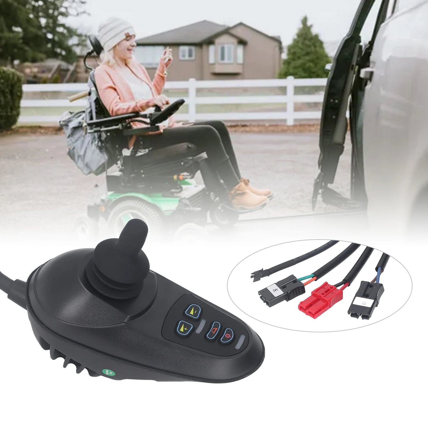 Electric Wheelchair Joystick Controller Wide Compatibility 50A DC 24V