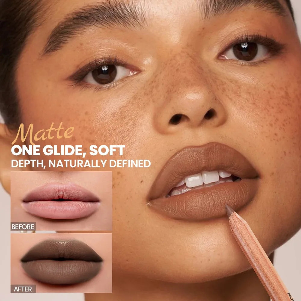 Pudaier Waterproof Matte Nude Lip Liner Set – 6 Pcs