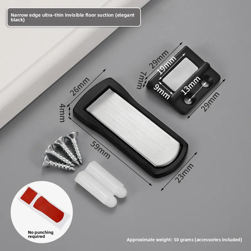 Ultra-Thin Invisible Door Catch for Narrow Frame Glass Doors