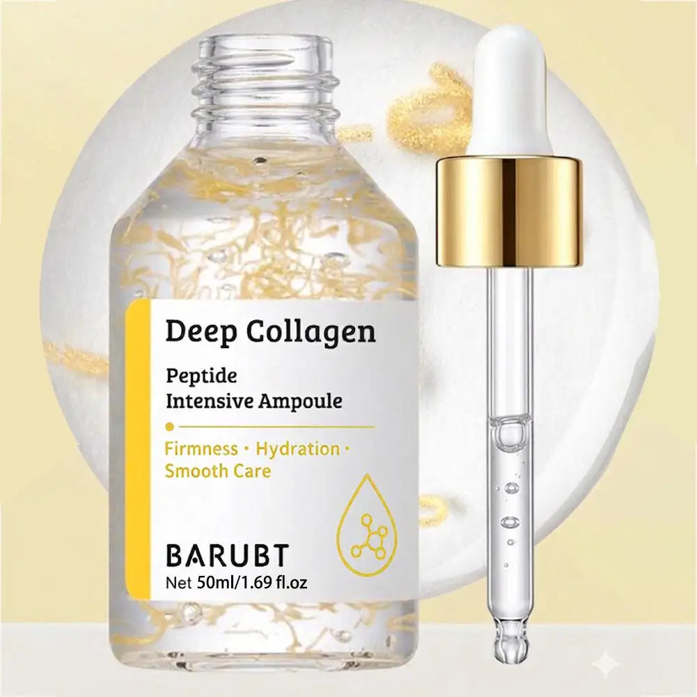 Korean Silk Collagen Essence Serum Deep Peptide Intensive Revitalizing Face Cream Anti-Wrinkle Firming Lifting Skin Care 40/50ml Peaceful Pleasures Health and Wellness