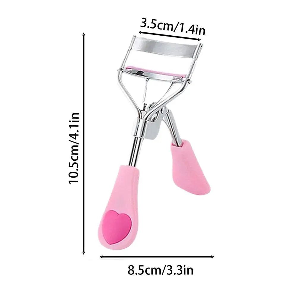 Heart Shape Handle Eyelash Curler with Replacement Pads