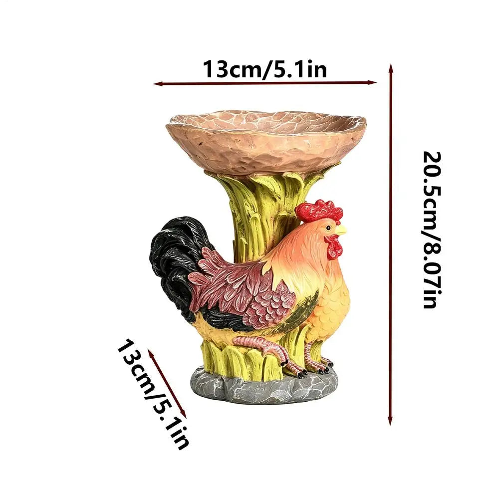 Garden Bird Feeder Realistic Resin Pet Food Dish Standing Bird Feeder Bowls for Patio for Macaws Budgies Parrot Sparrow Parakeet Peaceful Pleasures Health and Wellness A China Mainland