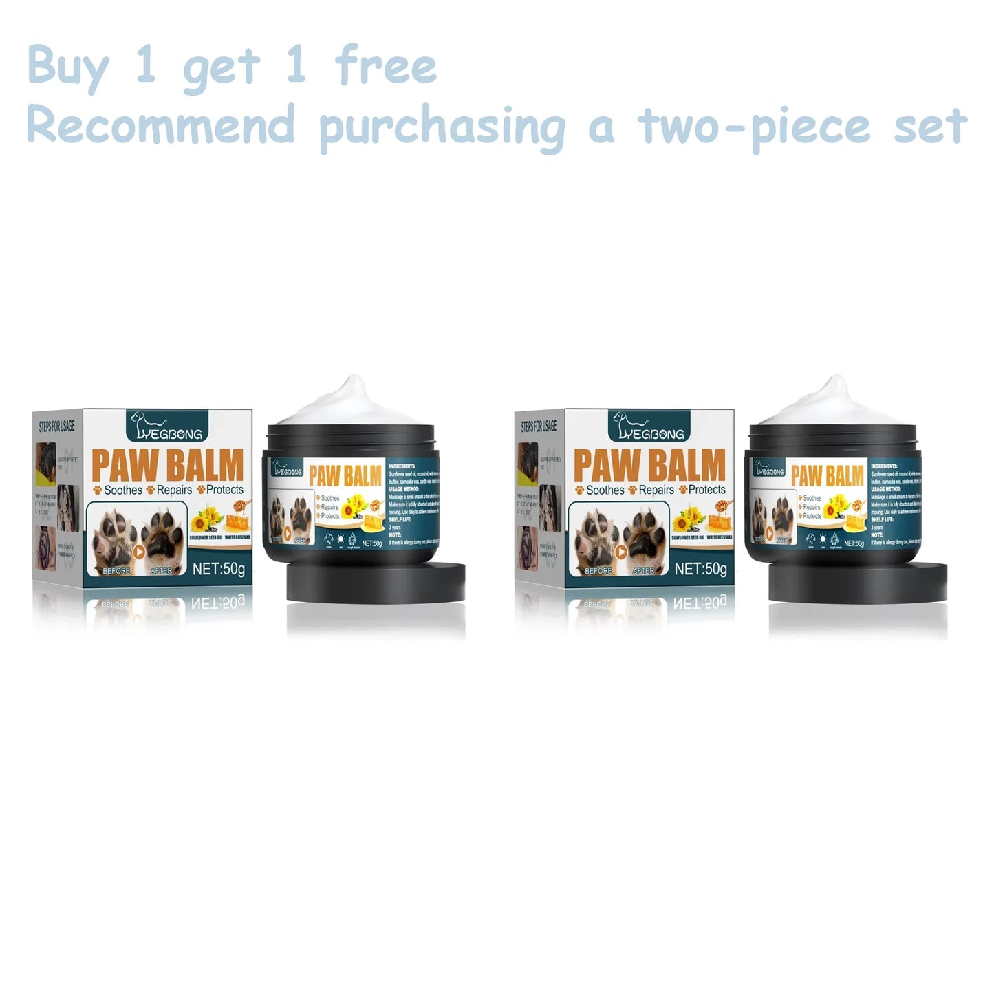 Natural Lick-Safe Pet Paw Balm – Vitamin E & Shea Butter 50g