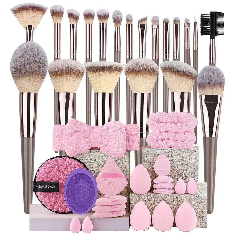 RUNTOIN 20-Piece Professional Makeup Brush Set | Soft & Fluffy