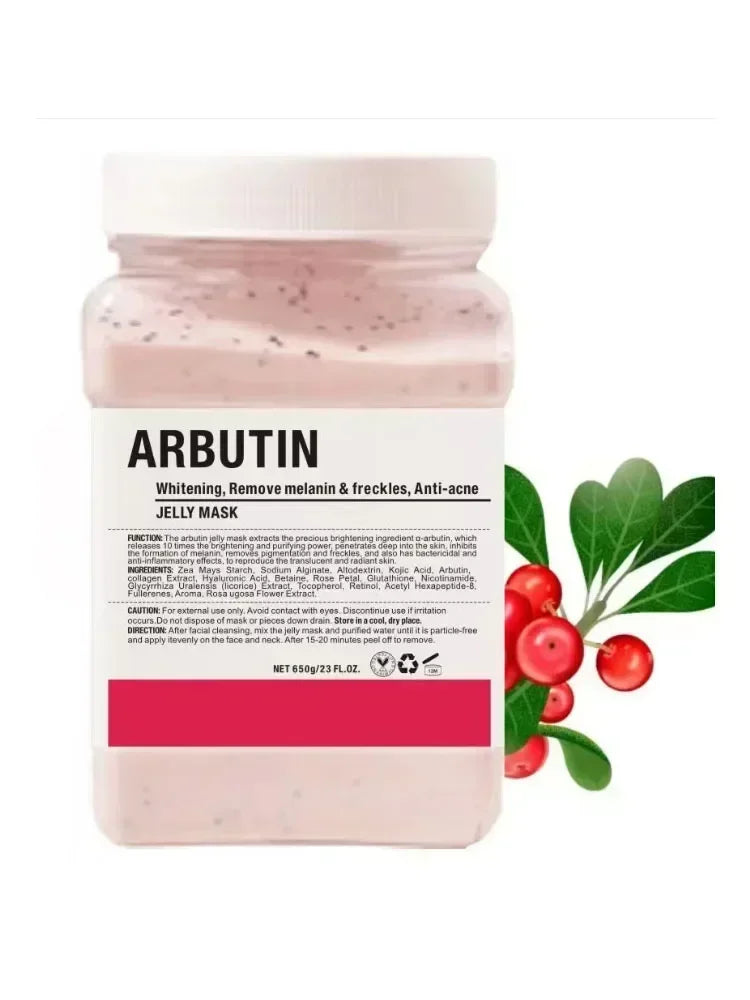 650g Arbutin Rose Jelly Peel-Off Mask – Vitamin C & 24K Gold