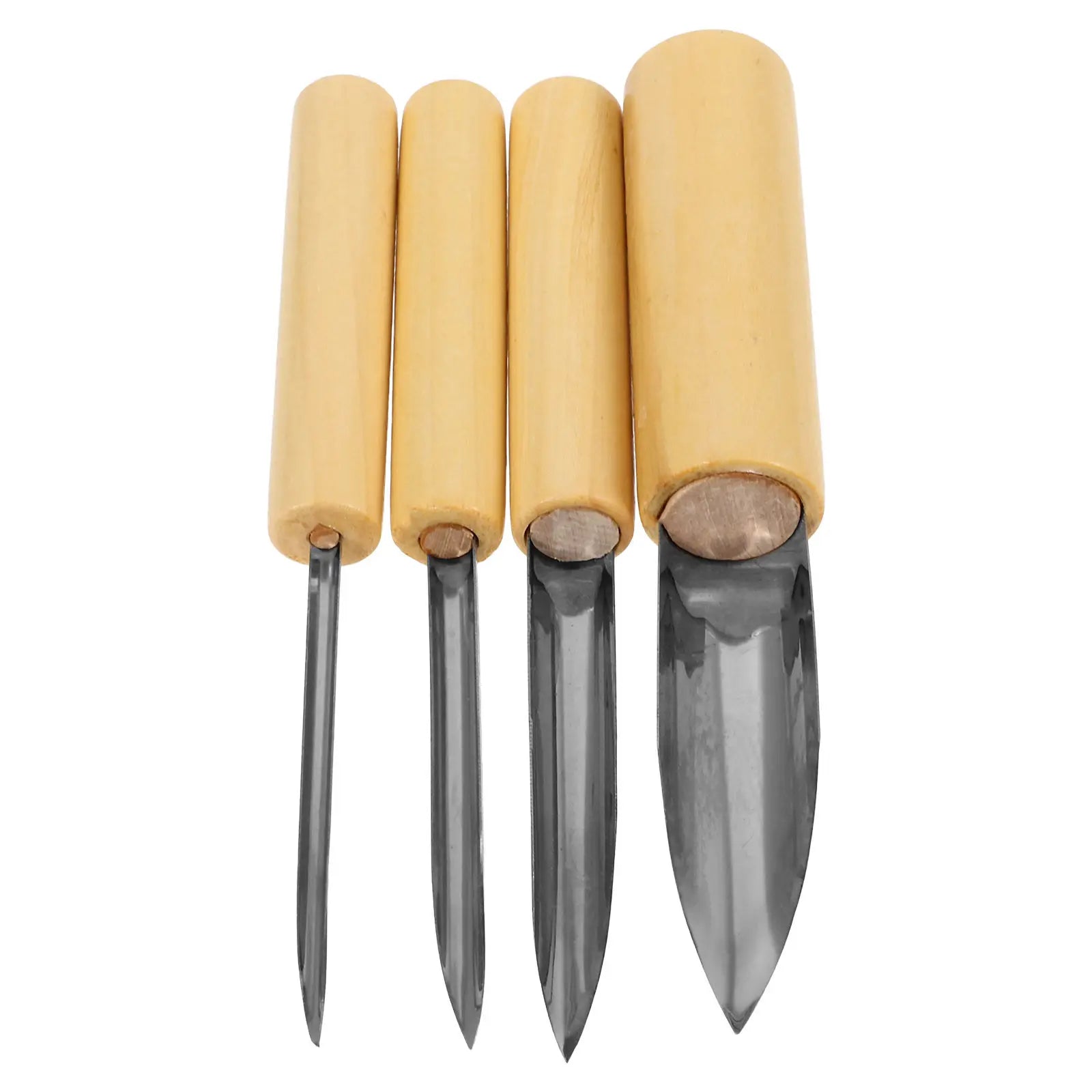 4Pcs Pottery Hole Cutter Set Wood Handle Metal Tip Clay Circle Shaping Tool for Sculpture Polymer Clay Ceramics Drilling Circle Peaceful Pleasures Health and Wellness