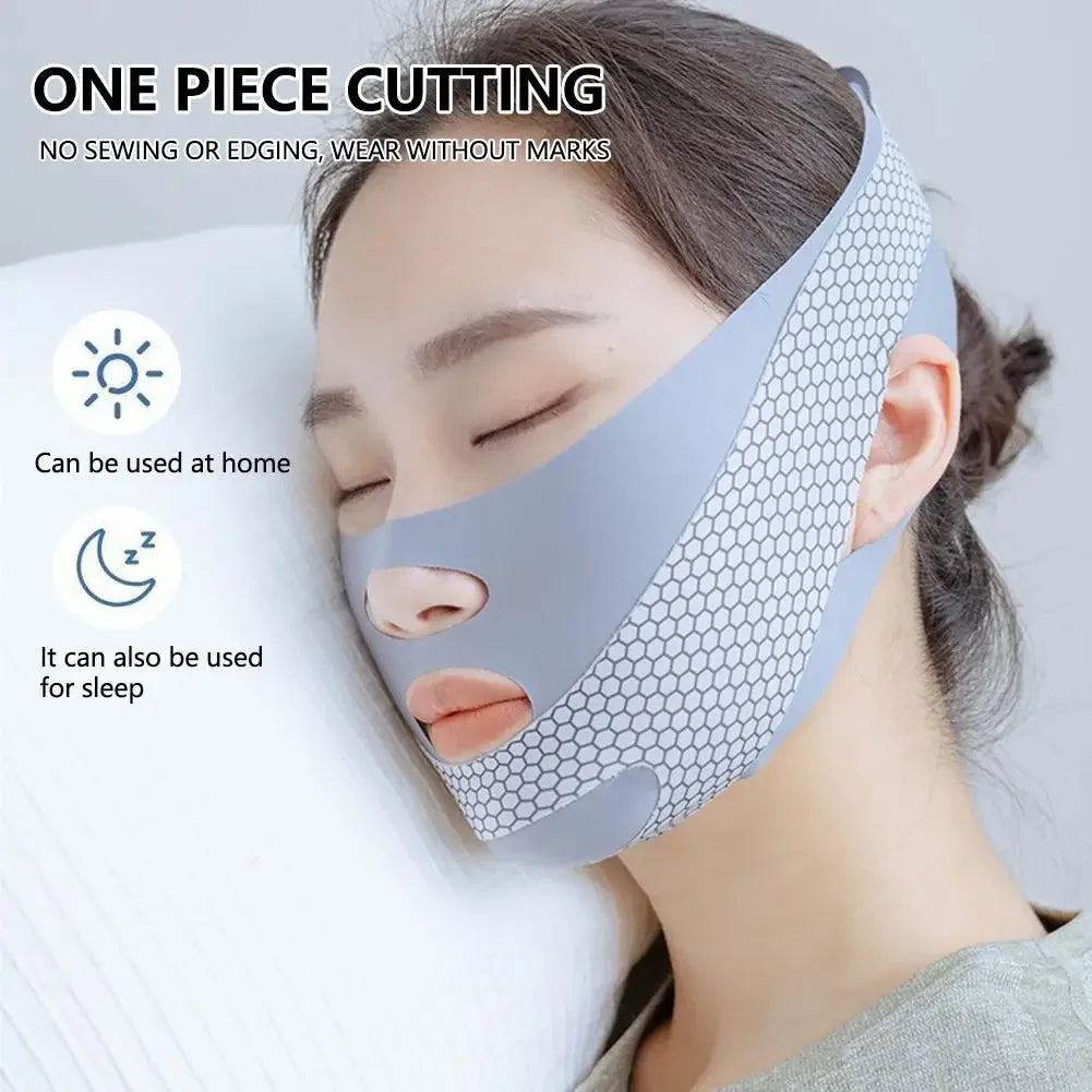 V-Face Chin Lifting Strap – Adjustable Jaw Slimming Mask Peaceful Pleasures Health and Wellness