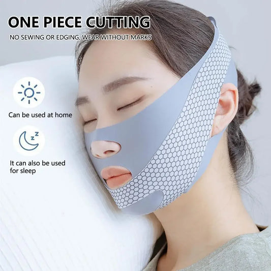 V-Face Chin Lifting Strap – Adjustable Jaw Slimming Mask Peaceful Pleasures Health and Wellness