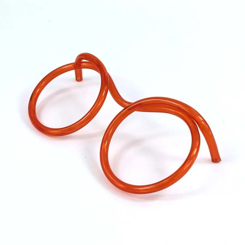5PCS Funny Straw Glasses Soft PVC Glasses Flexible Drinking Straws Kids Party Supplies Bar Supplies Creativity Toy Kids Gift Peaceful Pleasures Health and Wellness