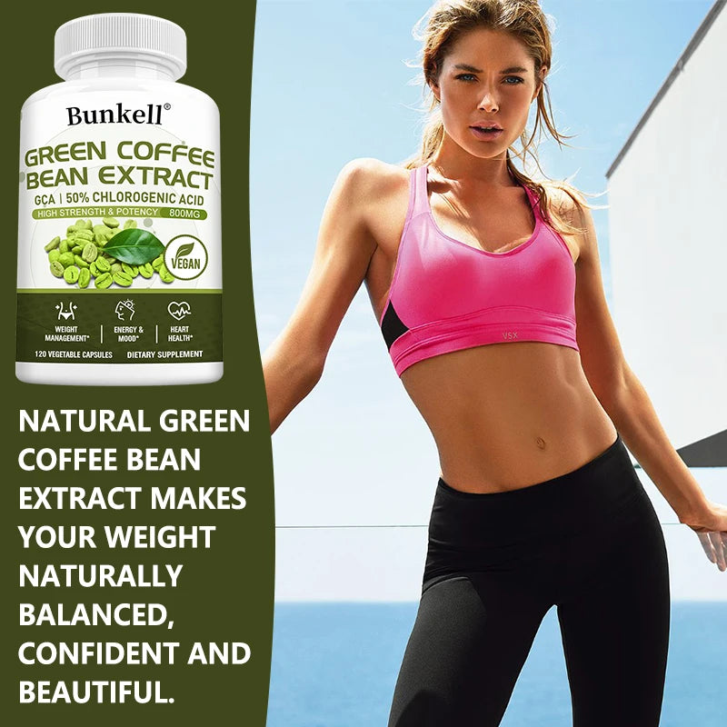 Green Coffee Bean Extract Capsules, Antioxidant, Support Metabolism & Daily Energy, Digestive & Cardiovascular Wellness Peaceful Pleasures Health and Wellness