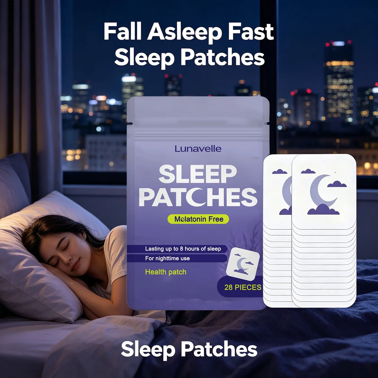 Natural Sleep Aid Patches | Melatonin-Free 8Hr Sleep Support Sleep Aid Patch Peaceful Pleasures Health and Wellness